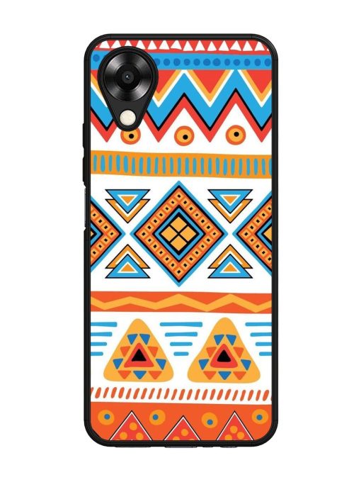 Vibrant Tribal Pattern Glossy Soft Edge Case for Oppo A17K Chachhi