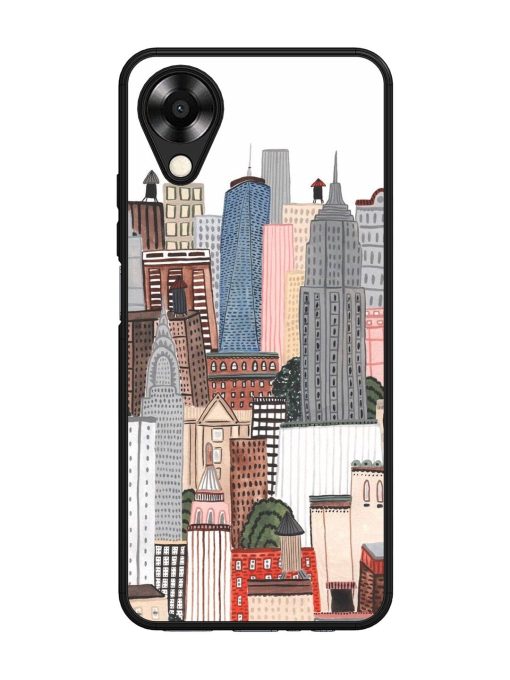 Cityscape Dreams Glossy Soft Edge Case for Oppo A17K Chachhi