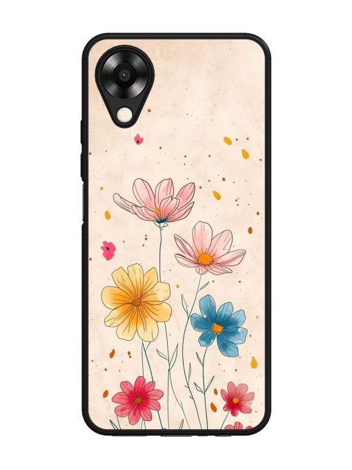 Delicate Bloom Glossy Soft Edge Case for Oppo A17K Chachhi