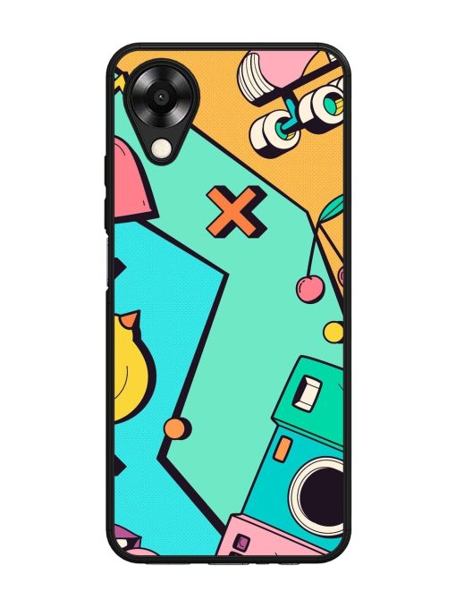 Retro Remix Glossy Soft Edge Case for Oppo A17K Chachhi