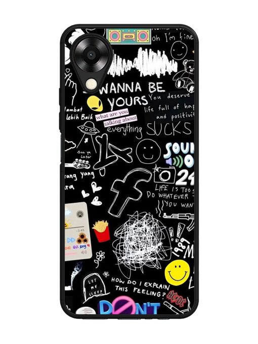 Doodle Diary Glossy Soft Edge Case for Oppo A17K Chachhi