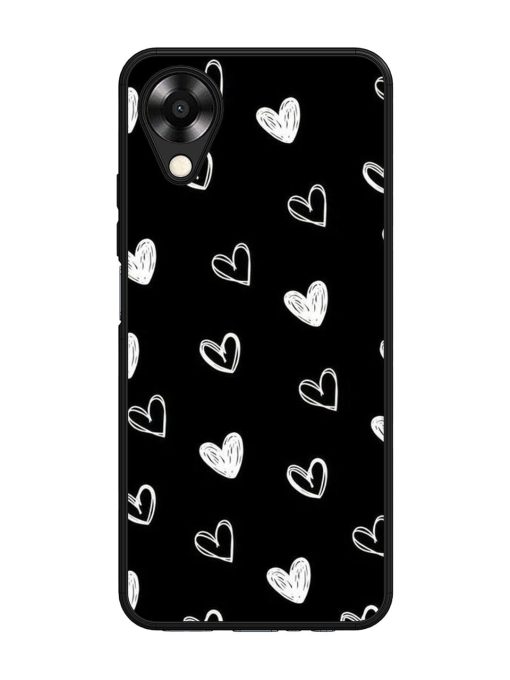 Scattered Hearts Glossy Soft Edge Case for Oppo A17K Chachhi