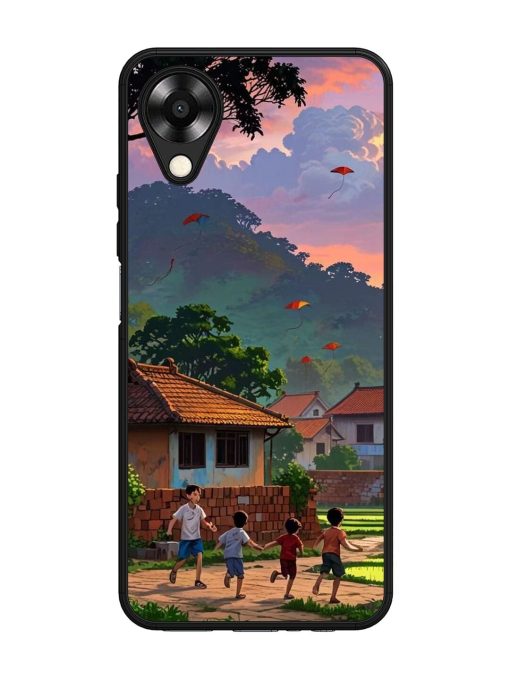 Sunset Play Glossy Soft Edge Case for Oppo A17K Chachhi