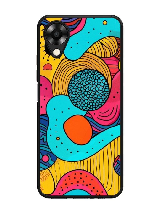 Psychedelic Patterns Glossy Soft Edge Case for Oppo A17K Chachhi