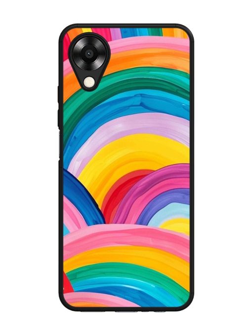 Rainbow Symphony Glossy Soft Edge Case for Oppo A17K Chachhi