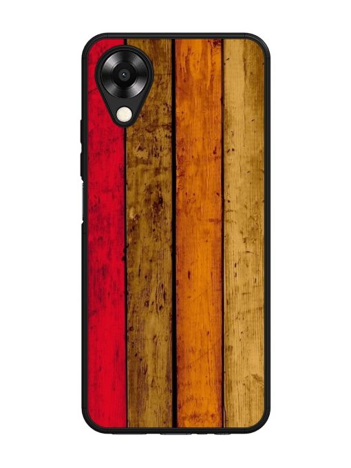 Colorful Woodgrain Glossy Soft Edge Case for Oppo A17K Chachhi