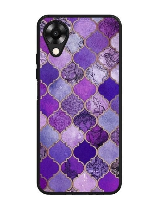 Purple Mosaic Magic Glossy Soft Edge Case for Oppo A17K