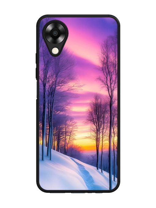 Winter'S Purple Haze Glossy Soft Edge Case for Oppo A17K