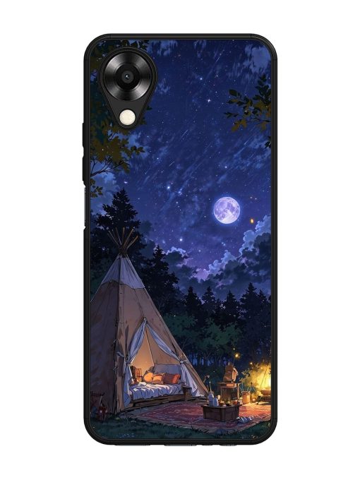 Moonlight Camping Glossy Soft Edge Case for Oppo A17K Chachhi