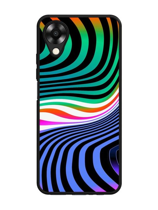 Psychedelic Waves Glossy Soft Edge Case for Oppo A17K Chachhi