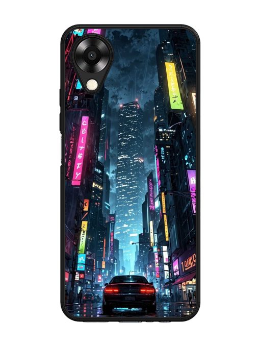 Neon Nightscape Glossy Soft Edge Case for Oppo A17K Chachhi