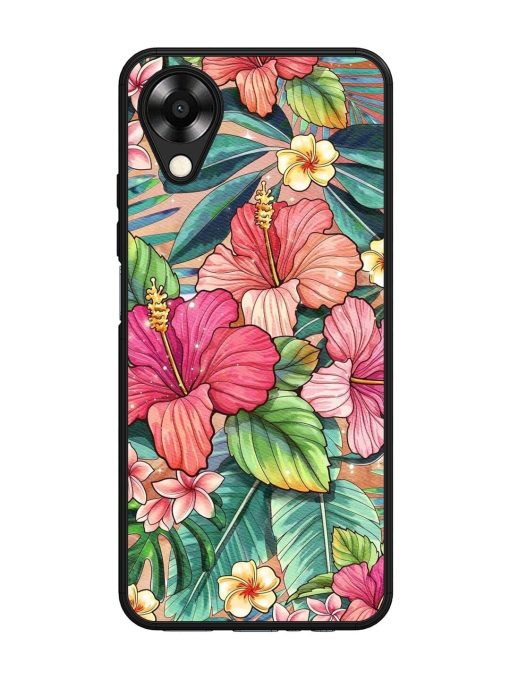 Tropical Tapestry Glossy Soft Edge Case for Oppo A17K Chachhi