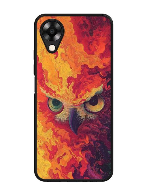 Fiery Owl Glossy Soft Edge Case for Oppo A17K Chachhi