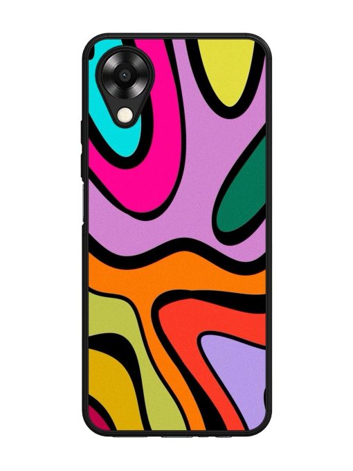 Groovy Swirls Glossy Soft Edge Case for Oppo A17K Chachhi