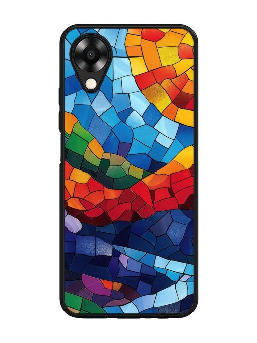 Mosaic Sunset Glossy Soft Edge Case for Oppo A17K Chachhi