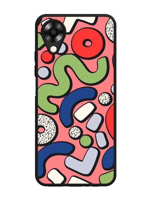 Groovy Geometric Shapes Glossy Soft Edge Case for Oppo A17K Chachhi