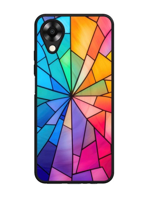 Stained Glass Kaleidoscope Of Colors Glossy Soft Edge Case for Oppo A17K Chachhi