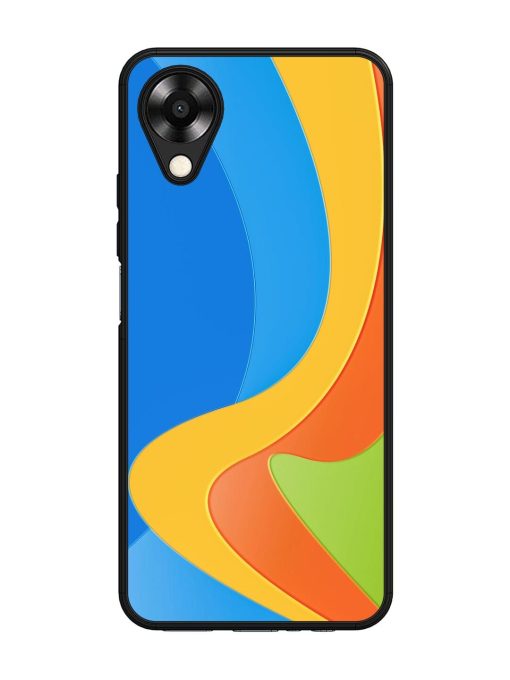 Curvy Color Cascade Glossy Soft Edge Case for Oppo A17K Chachhi