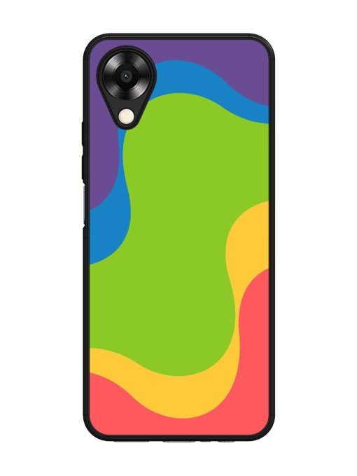 Wavy Rainbow Wonderland Glossy Soft Edge Case for Oppo A17K Chachhi