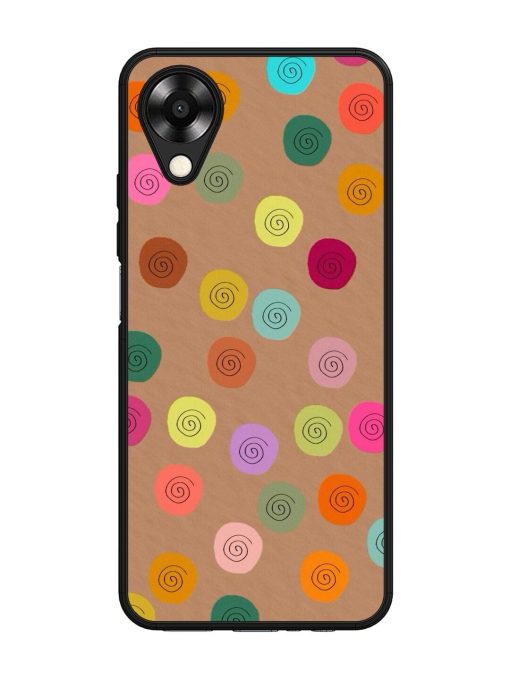 Swirly Dots On Kraft Glossy Soft Edge Case for Oppo A17K Chachhi