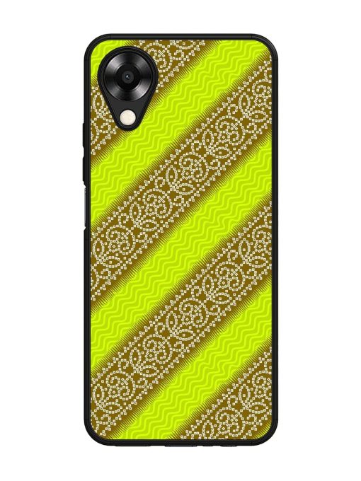 Golden Bandana Bliss Glossy Soft Edge Case for Oppo A17K Chachhi