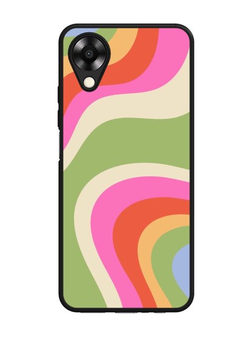 Wavy Rainbow Wonderland Glossy Soft Edge Case for Oppo A17K Chachhi