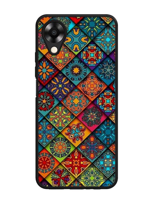 Patchwork Mandala Mosaic Glossy Soft Edge Case for Oppo A17K Chachhi