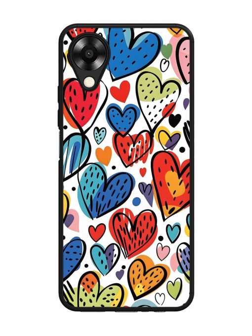 Heartfelt Harmony Glossy Soft Edge Case for Oppo A17K Chachhi