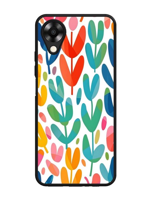 Rainbow Of Blooms Glossy Soft Edge Case for Oppo A17K Chachhi