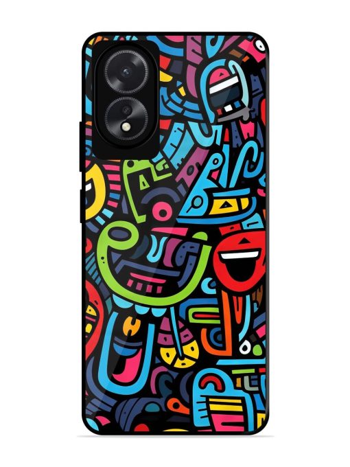 Doodlephoria Glossy Soft Edge Case for Oppo A18 Chachhi