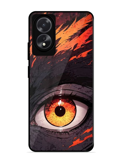 Inferno Gaze Glossy Soft Edge Case for Oppo A18 Chachhi