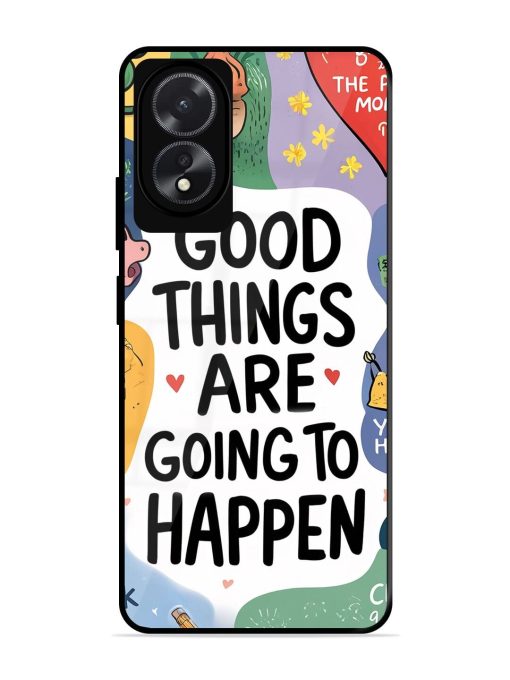 Uplifting Scribbles Glossy Soft Edge Case for Oppo A18 Chachhi