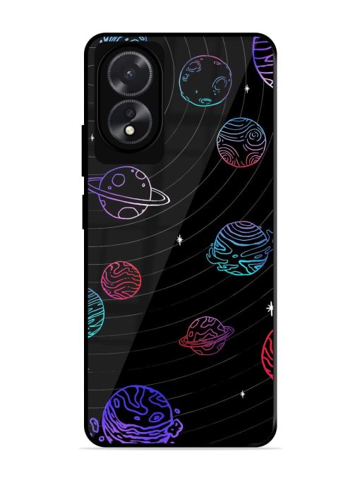 Cosmic Ballet Glossy Soft Edge Case for Oppo A18 Chachhi