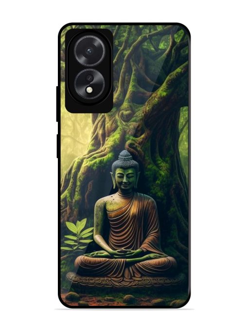 Green Buddha Art Glossy Soft Edge Case for Oppo A18 Chachhi