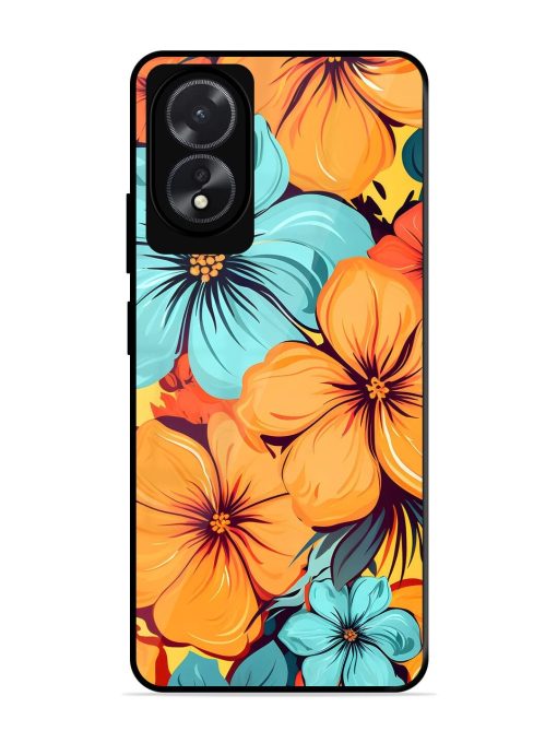 Tropical Bloom Glossy Soft Edge Case for Oppo A18