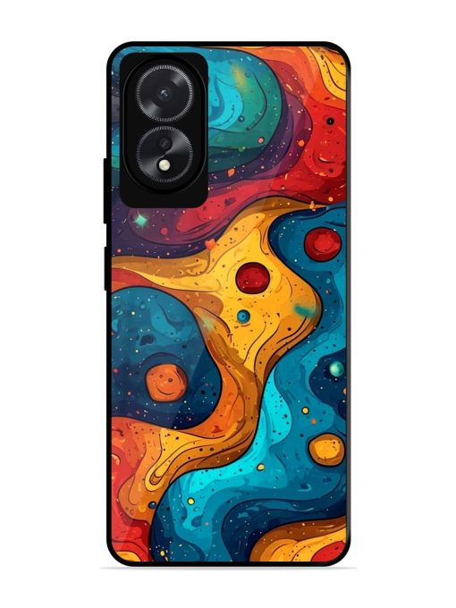 Cosmic Swirl Glossy Soft Edge Case for Oppo A18 Chachhi