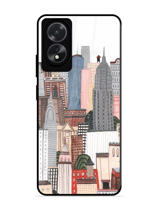 Cityscape Dreams Glossy Soft Edge Case for Oppo A18 Chachhi