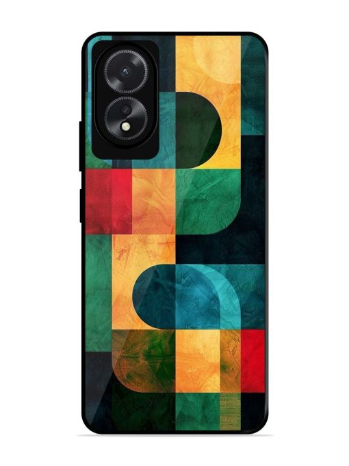 Geometric Harmony Glossy Soft Edge Case for Oppo A18