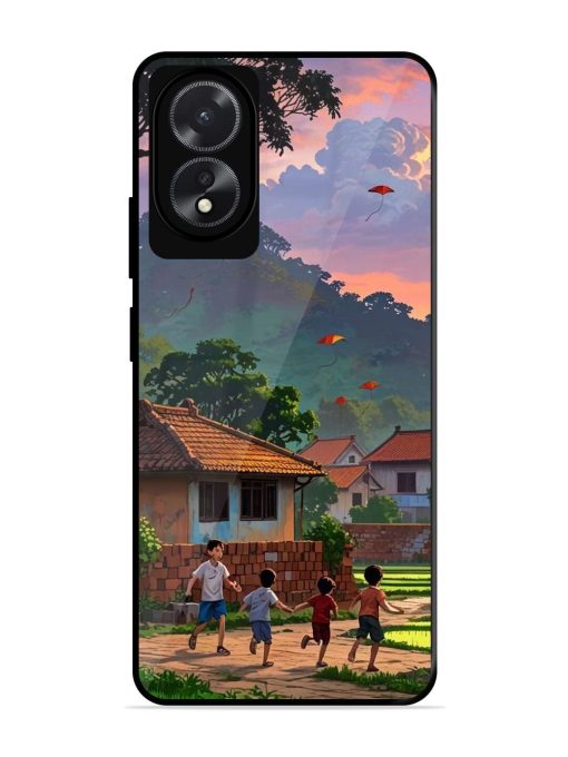 Sunset Play Glossy Soft Edge Case for Oppo A18 Chachhi