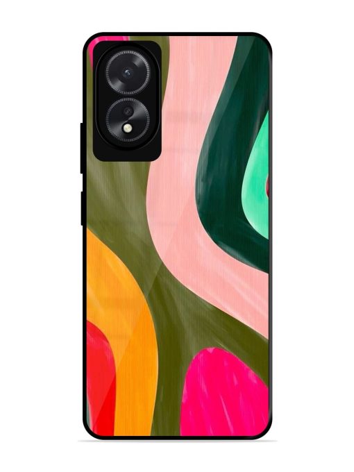 Wavy Wonder Glossy Soft Edge Case for Oppo A18 Chachhi