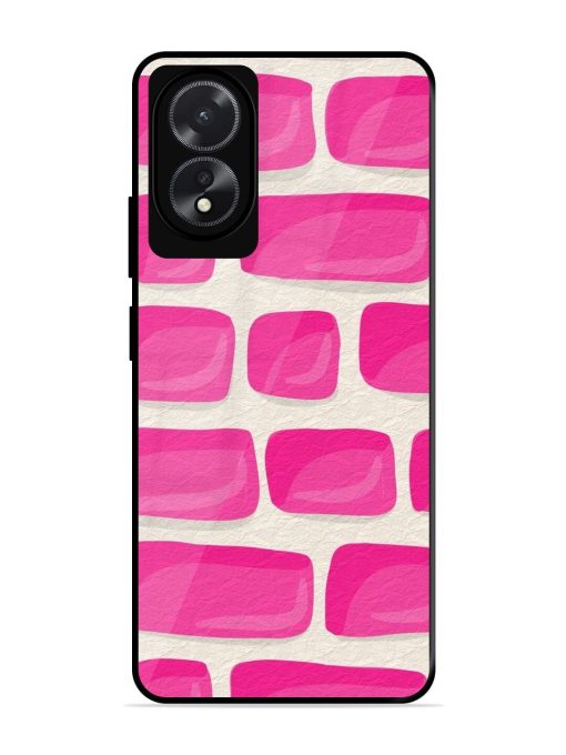 Pink Brick Wall Glossy Soft Edge Case for Oppo A18 Chachhi