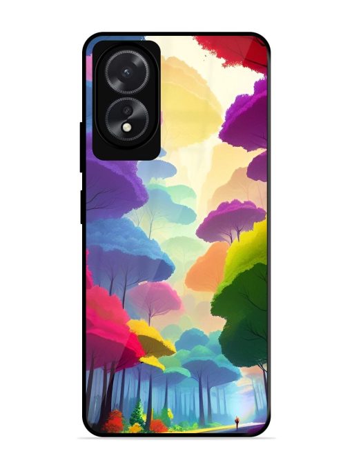 Rainbow Road Glossy Soft Edge Case for Oppo A18 Chachhi