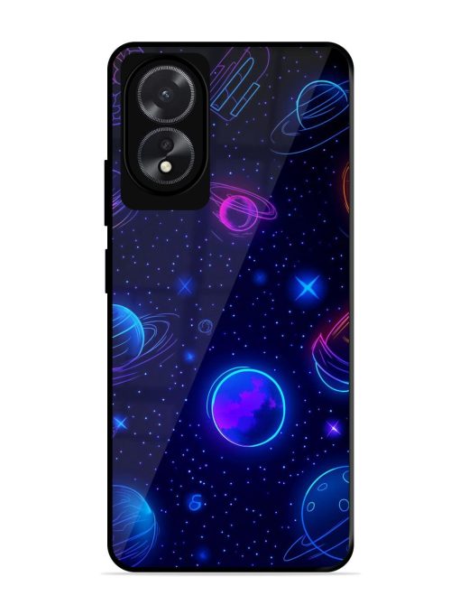 Neon Cosmos Glossy Soft Edge Case for Oppo A18 Chachhi