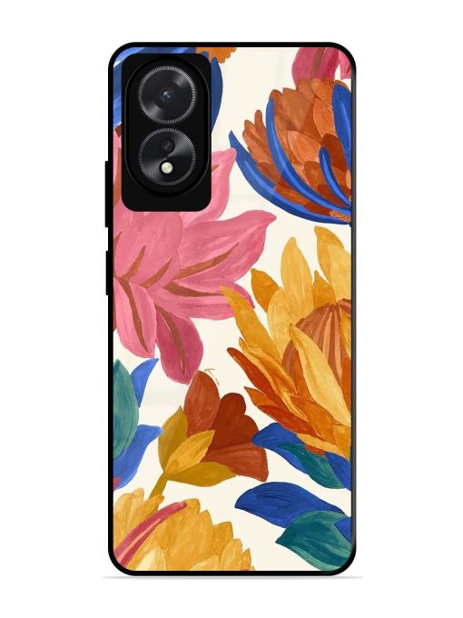 Blooming Tapestry Glossy Soft Edge Case for Oppo A18 Chachhi