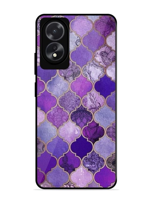 Purple Mosaic Magic Glossy Soft Edge Case for Oppo A18 Chachhi