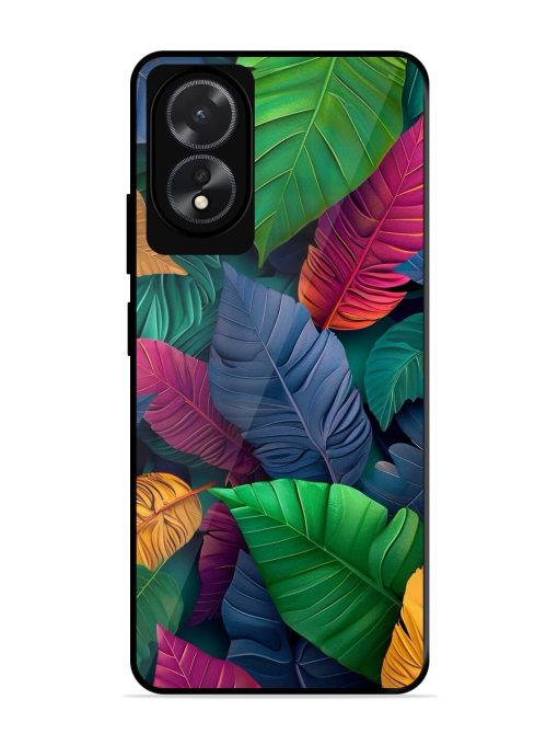 Tropical Tapestry Glossy Soft Edge Case for Oppo A18 Chachhi