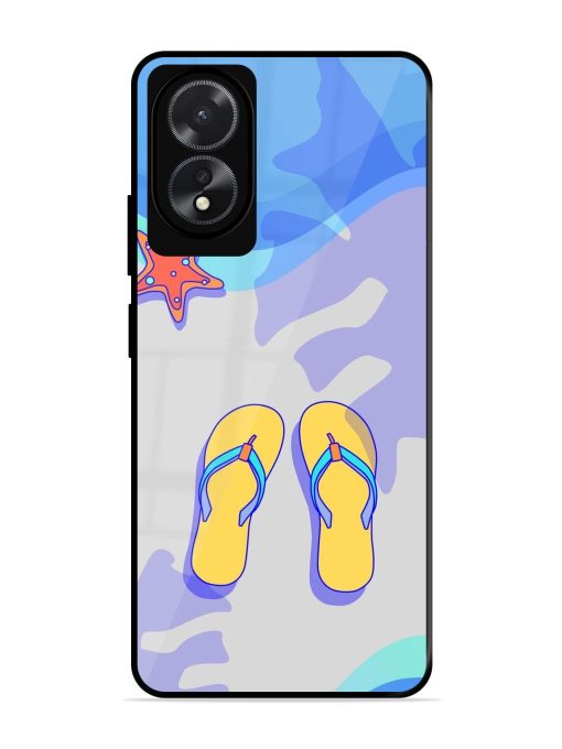 Sandy Toes And Salty Seas Glossy Soft Edge Case for Oppo A18 Chachhi