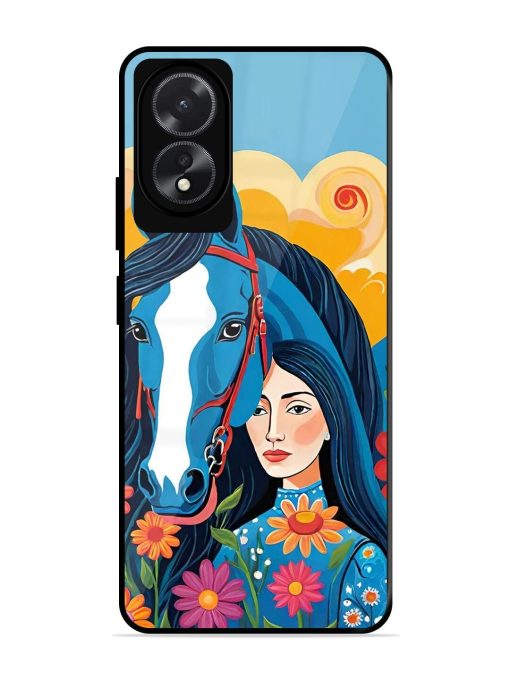 Equine Enchantment Glossy Soft Edge Case for Oppo A18 Chachhi