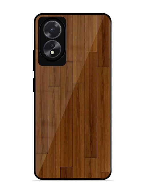 Warm Woodgrain Glossy Soft Edge Case for Oppo A18
