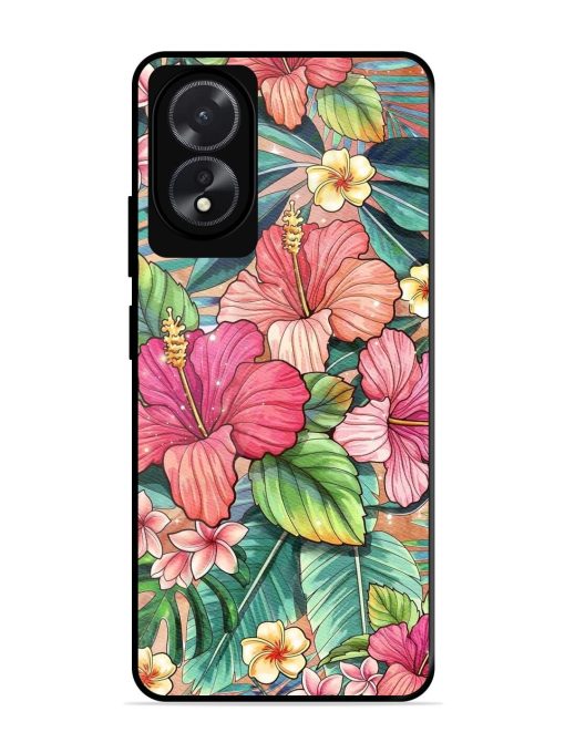 Tropical Tapestry Glossy Soft Edge Case for Oppo A18